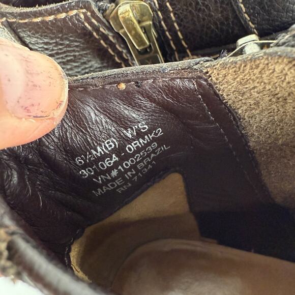 L.L. Bean Boots Womens 6.5 Brown Leather Buckle Side Zip Round Toe Ankle Booties - Picture 10 of 10